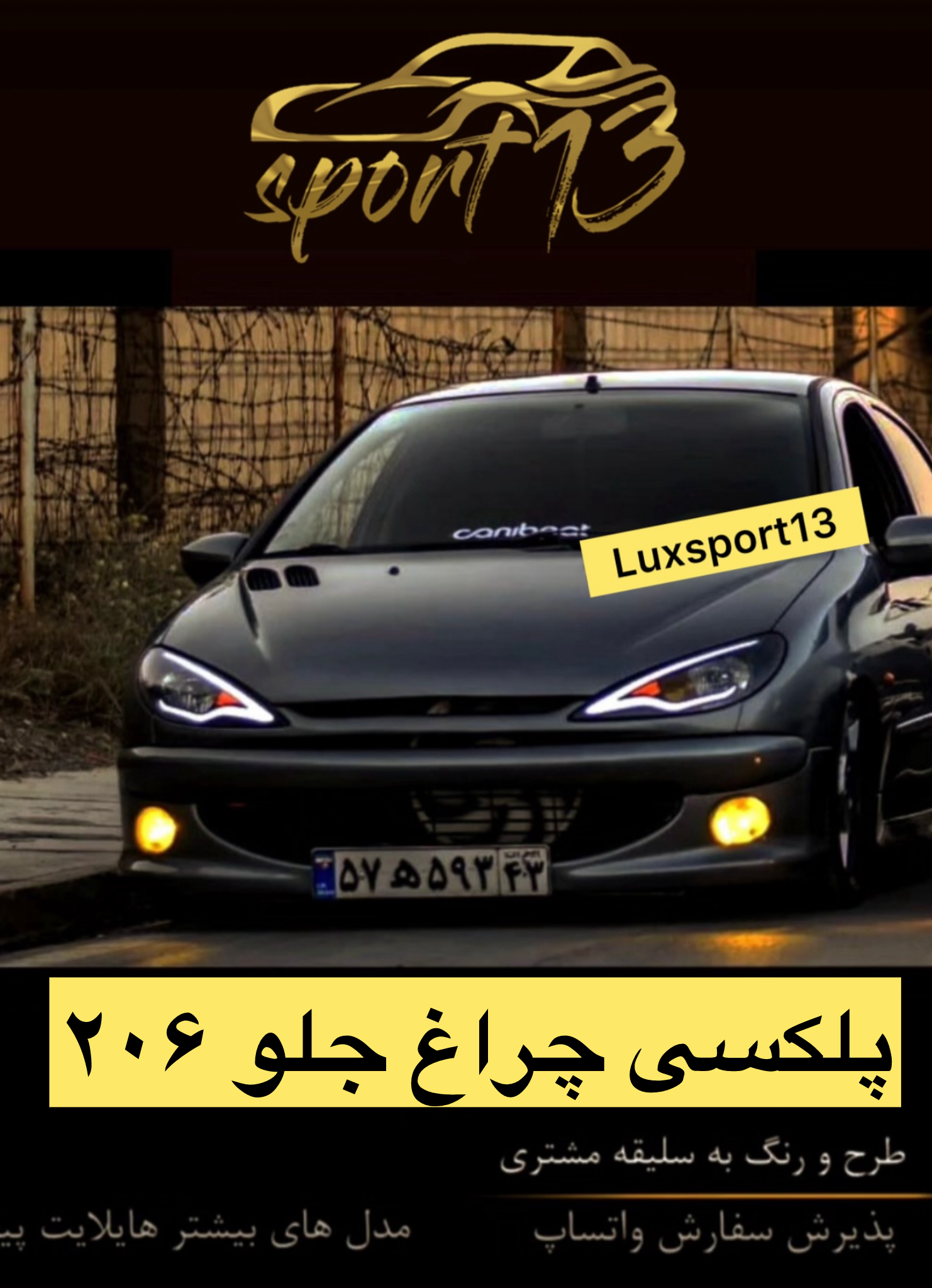 پلکسی چراغ جلو ۲۰۶